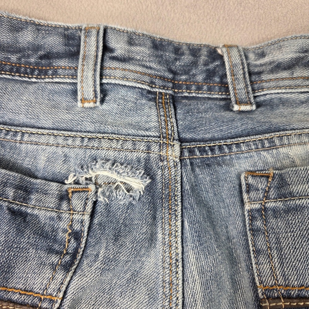VTG Diesel Jeans Mens 32x32 Made in Italy Blue Distressed Faded Denim Tag 33 - Picture 4 of 12